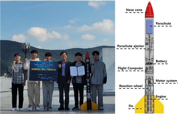 순천대 로켓연구팀, 항공우주 캡스톤디자인경진대회에서 ‘한화에어로스페이스(주) 대표이사상’수상